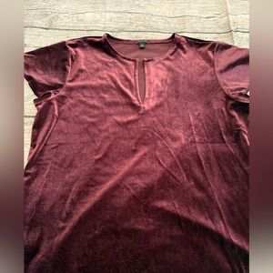 Ann Taylor Short Flutter Sleeve very soft velvet top. Like new condition